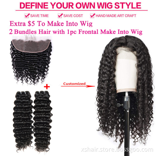 Best Quality 10A  Deep Wave Deep Curly Human Hair Weave Cuticle Aligned Hair Cheap Brazilian Human Hair Bundles